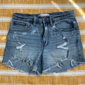 Abercrombie & Fitch Jean Shorts | Mid Rise Boyfriend Short | size 24 (00)